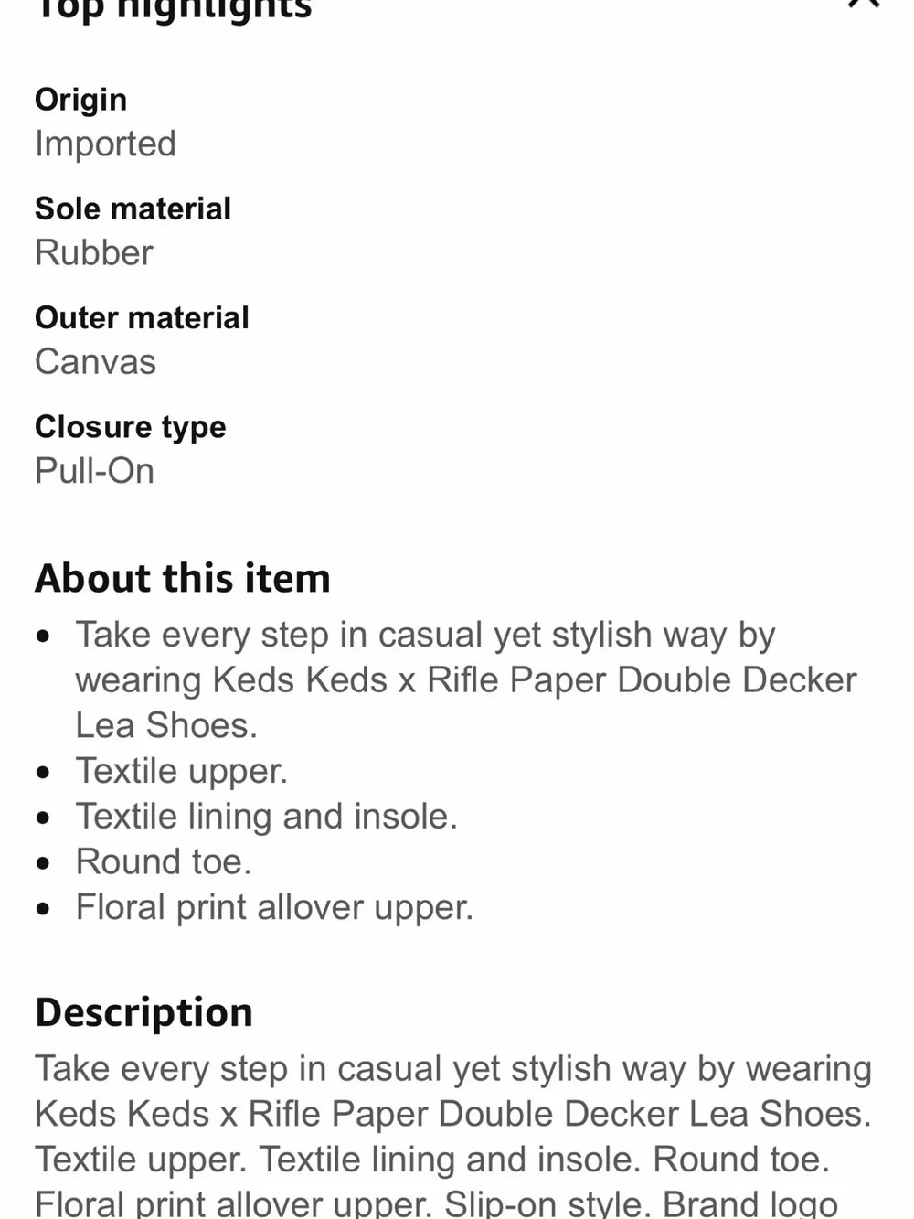Keds x Rifle Paper Co Slip-On Sneakers - Floral - Picture 7 of 7